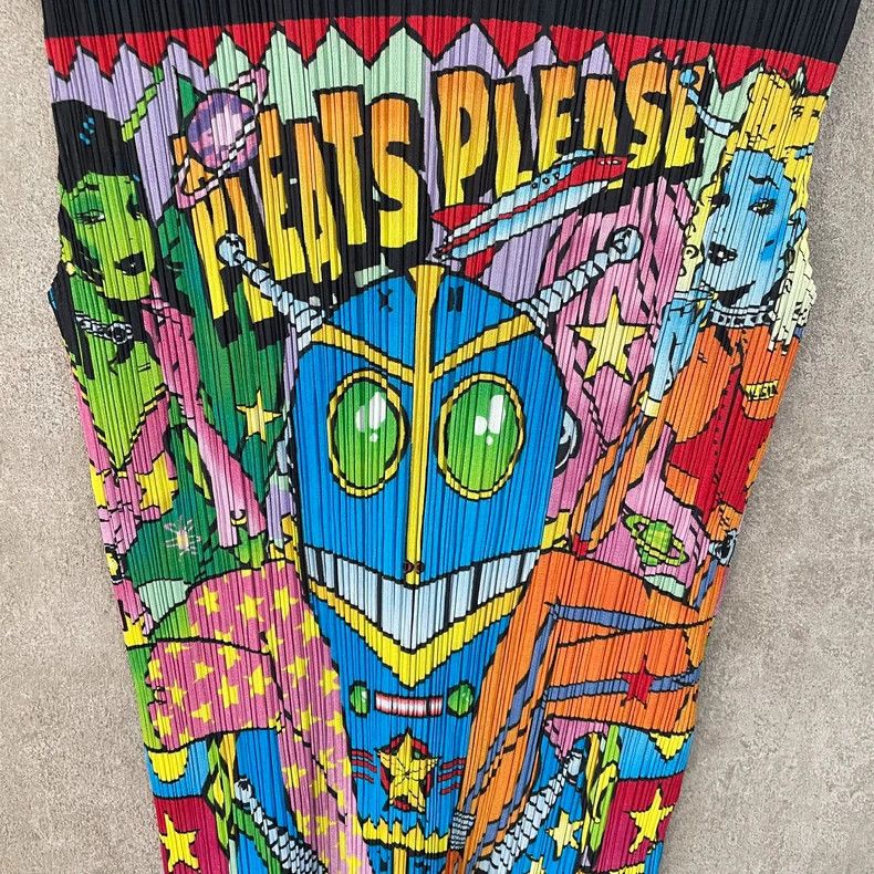 Issey Miyake Issey Miyake size:3 Colorful robot comic pleated vest Size XS / US 0-2 / IT 36-38 - 2 Thumbnail