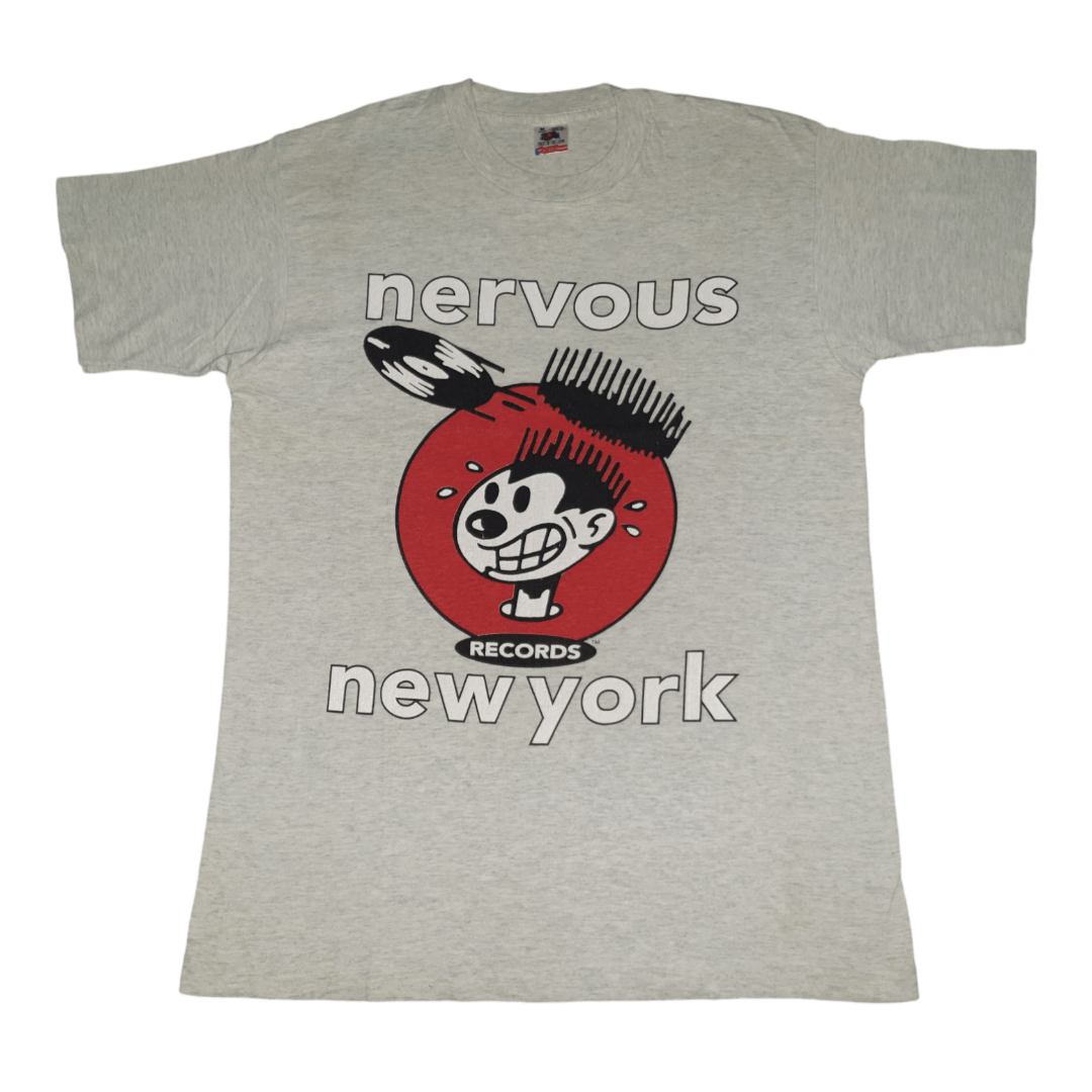 トップス 90s NERVOUS RECORDS VINTAGE TEE XL Nervous Records - Vintage T Shirt 90s Hip Hop New York - Etsy