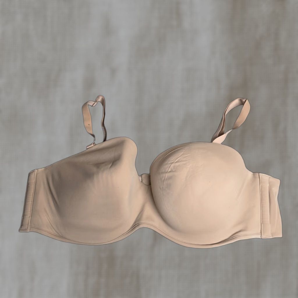 Vintage Cacique Bra 46D Tan Lightly Lined Full Coverage Underwire Back Closure Size ONE SIZE - 1 Thumbnail