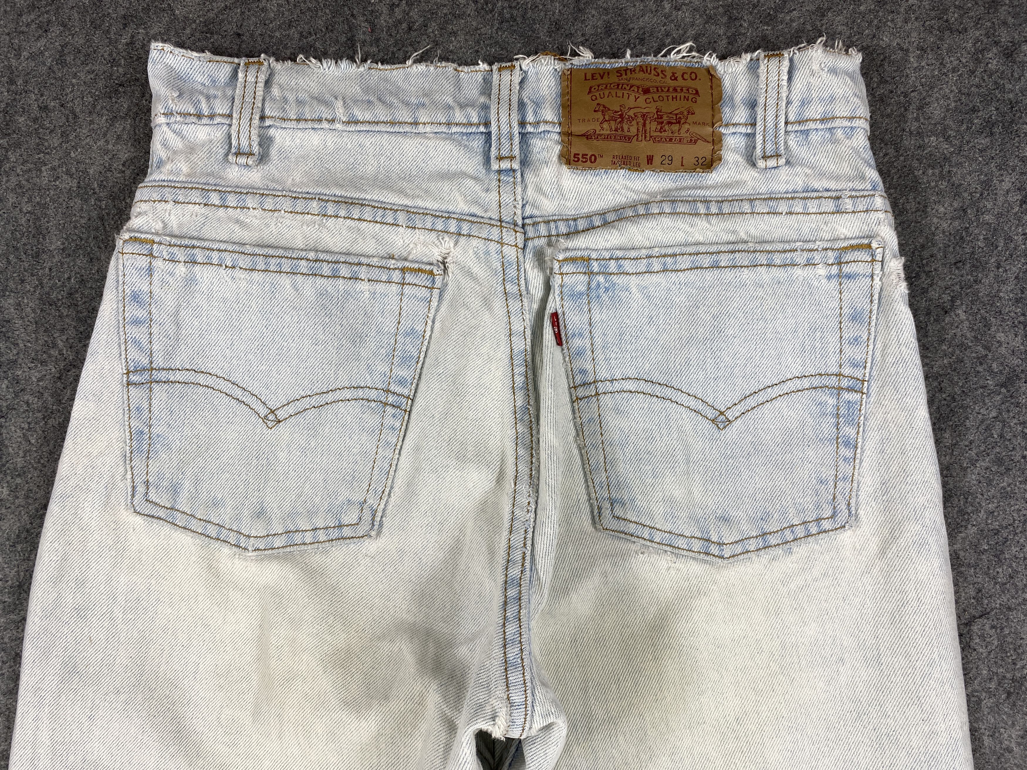 Levi's Light Blue Wash Vintage Levi's 550 USA 28x31.5 Denim -SJ003 Size US 28 / EU 44 - 4 Thumbnail
