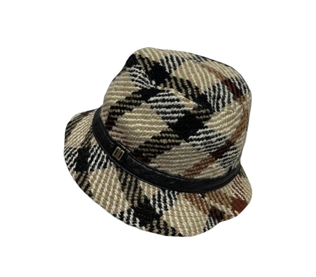DAKS DAKS Vintage House Check Luxury Wool Bucket Hat Size ONE SIZE - 2 Thumbnail