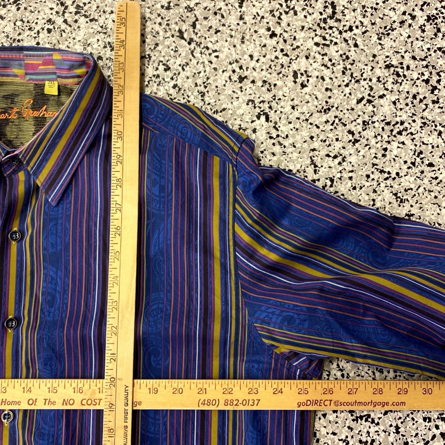 Robert Graham Robert Graham Men 2XL Long Sleeve Button-Down Striped Shirt Size US XXL / EU 58 / 5 - 3 Thumbnail