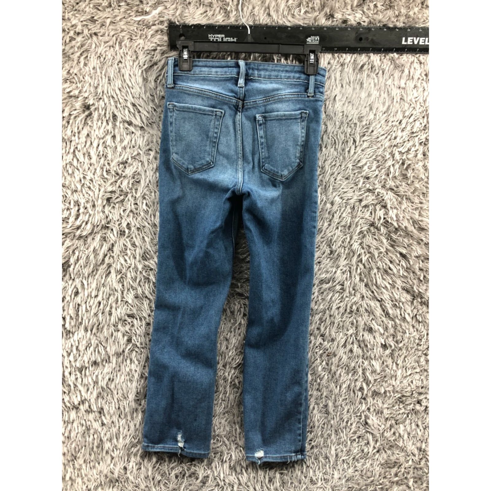 Vintage JUST BLACK Jeans Size 26 Womens Medium Wash Blue Regular Fit 5-Pocket Denim Straight Look Jeans Mens Womens Girls Size 26" / US 2 / IT 38 - 5 Thumbnail