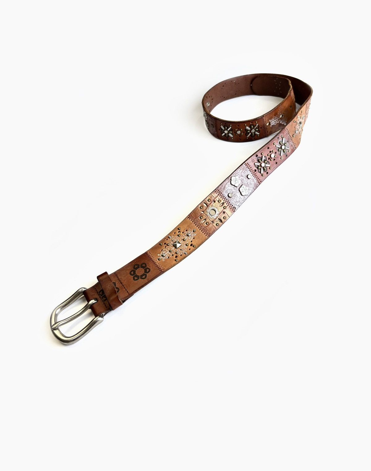 Fossil Fossil Patchwork Leather Belt Size ONE SIZE - 2 Thumbnail