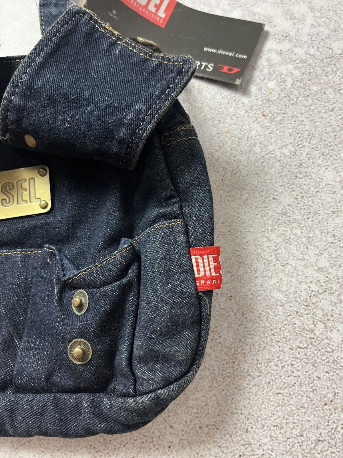 Diesel Vintage Diesel Spare Parts Avant Garde Shoulder Bag Denim Size ONE SIZE - 6 Thumbnail