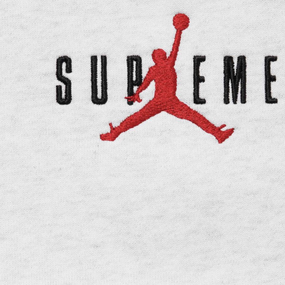 Jordan Brand × Supreme Supreme Jordan Hooded Sweatshirt Ash Grey Size US M / EU 48-50 / 2 - 3 Thumbnail