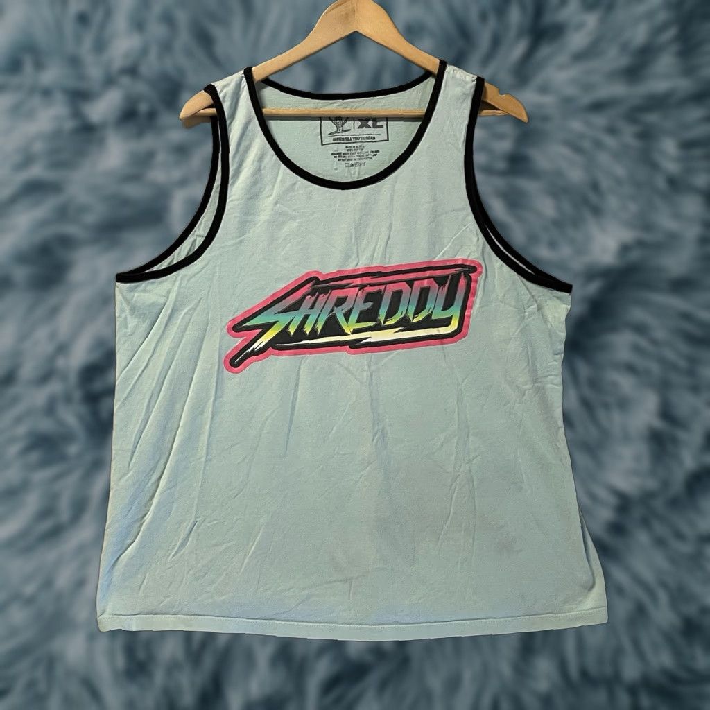 Altea Shred TILL You’re Dead Surfer Tank Top Shreddy Men’s XL Teal Shirt XL Mens Teal Size US XL / EU 56 / 4 - 1 Thumbnail