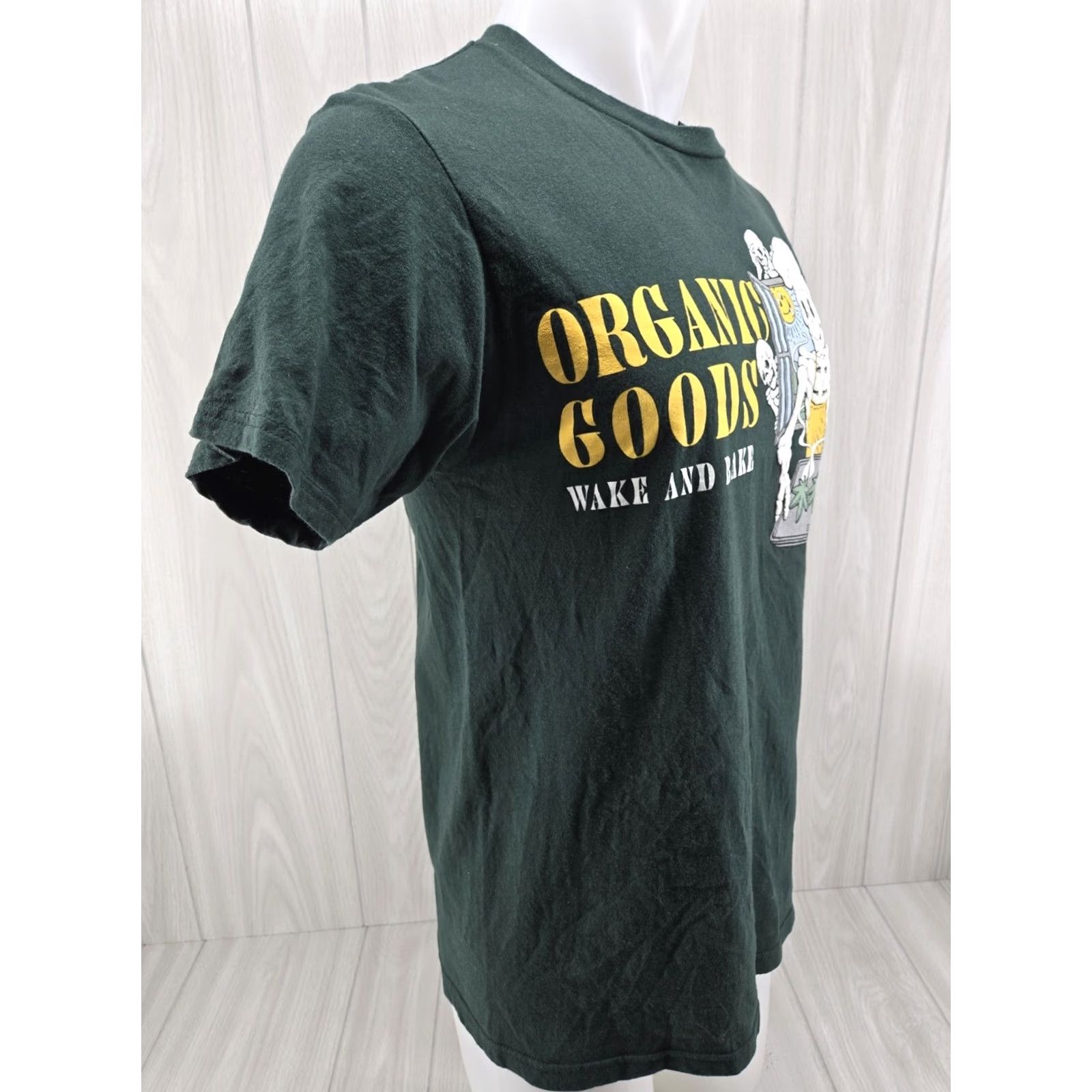 Vintage Eighty Eight Organic Goods Green T-Shirt Mens Size Medium Classic Fit Short Sleeve Round Neck Cotton Graphic Print Vintage No Size US M / EU 48-50 / 2 - 6 Thumbnail