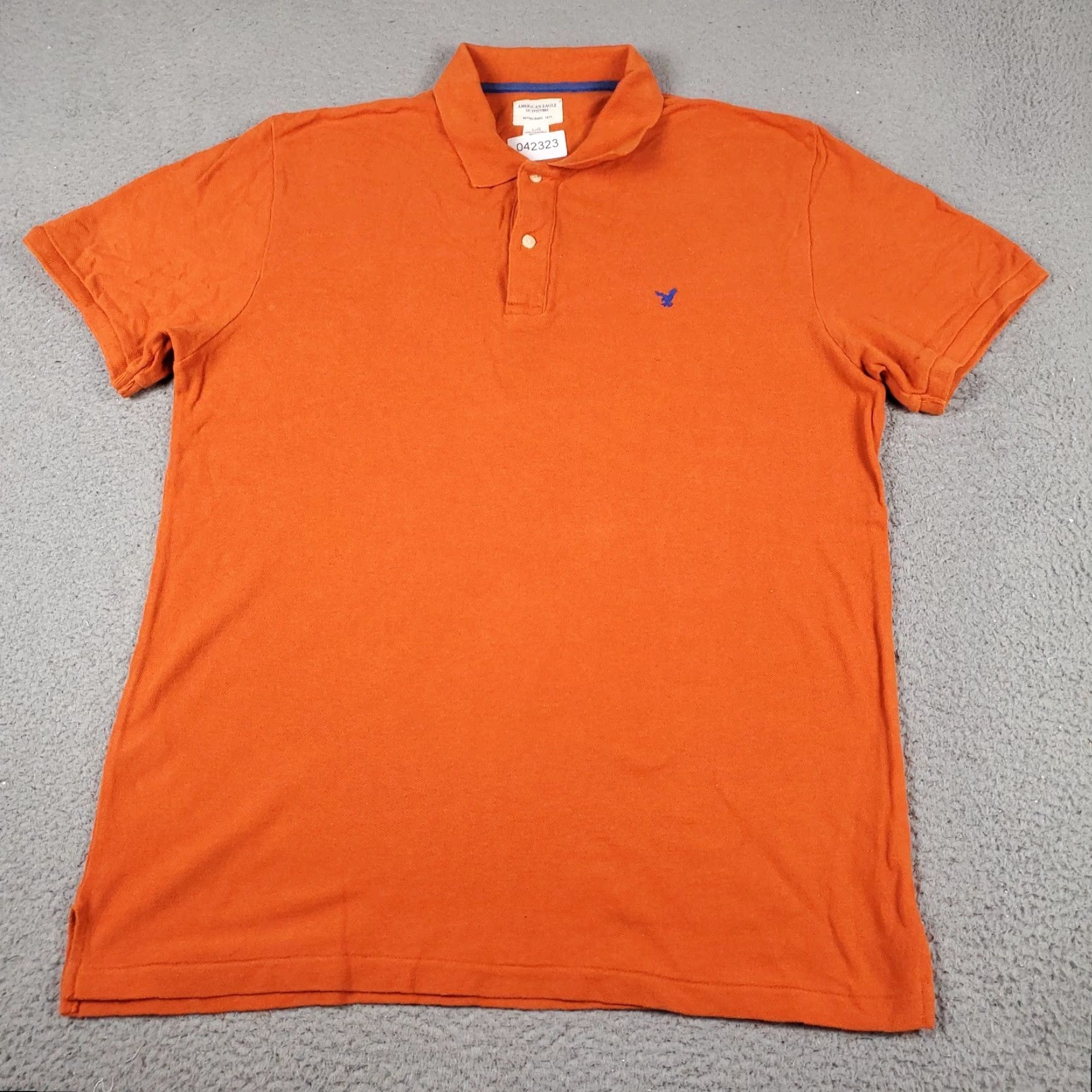 American Eagle Outfitters American Eagle Polo Shirt Large Orange Casual Short Sleeve Mens Size US L / EU 52-54 / 3 - 2 Thumbnail