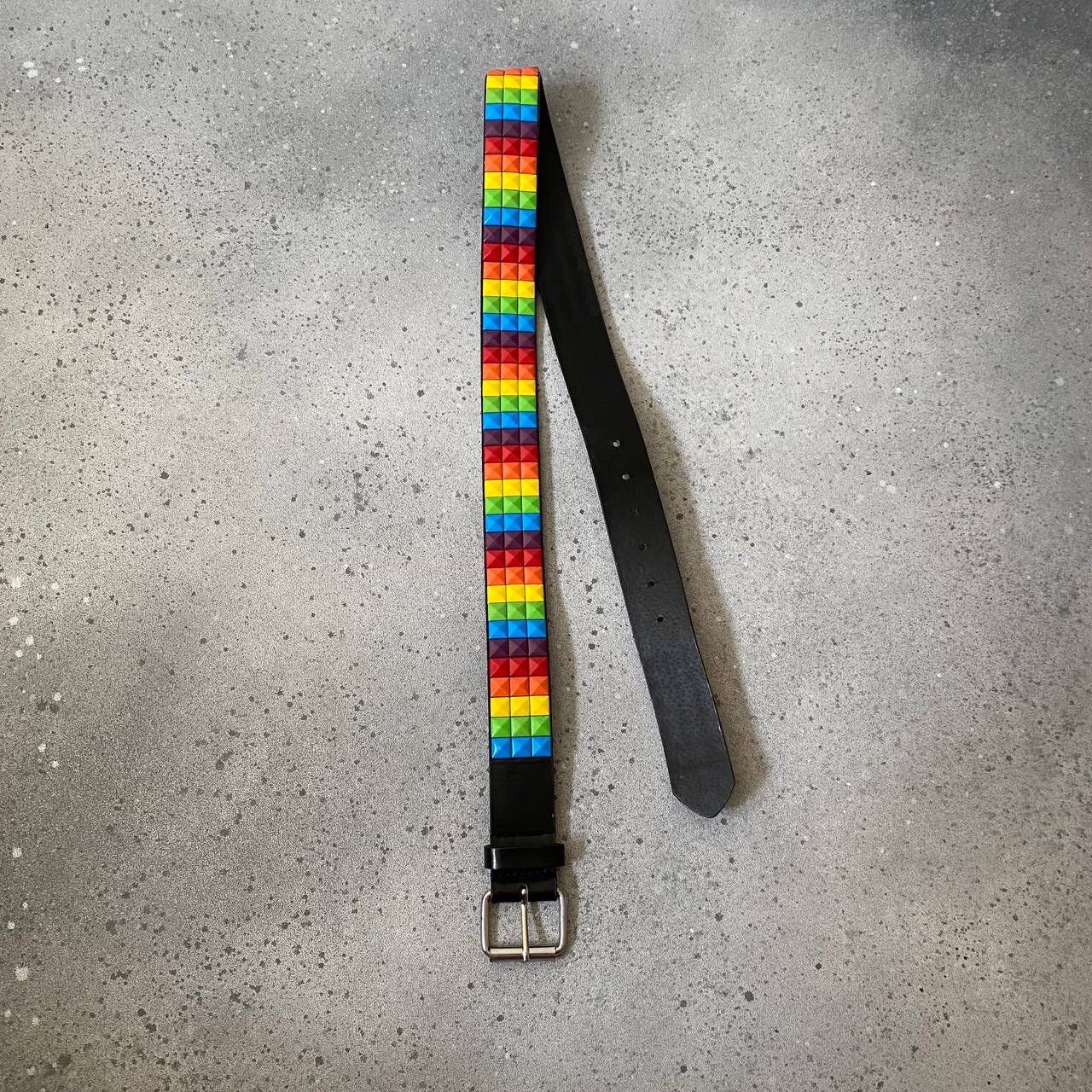 Hysteric Glamour × Japanese Brand × Vintage 3 Raw Pyramid BB Simon Style Faux Leather Belt Size ONE SIZE - 4 Thumbnail