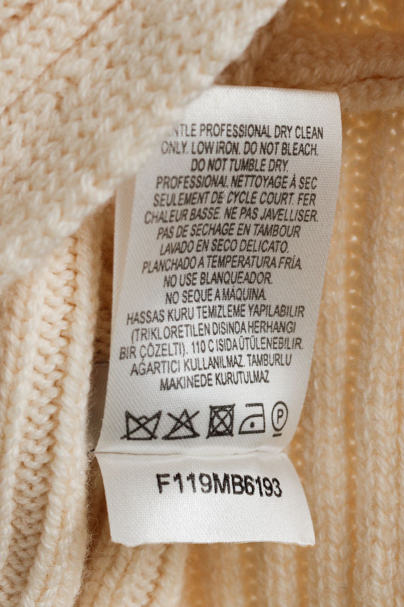 Tibi Tibi AW/19 Off-White Merino Rib Apron Turtleneck Dicky Size XS / US 0-2 / IT 36-38 - 9 Thumbnail