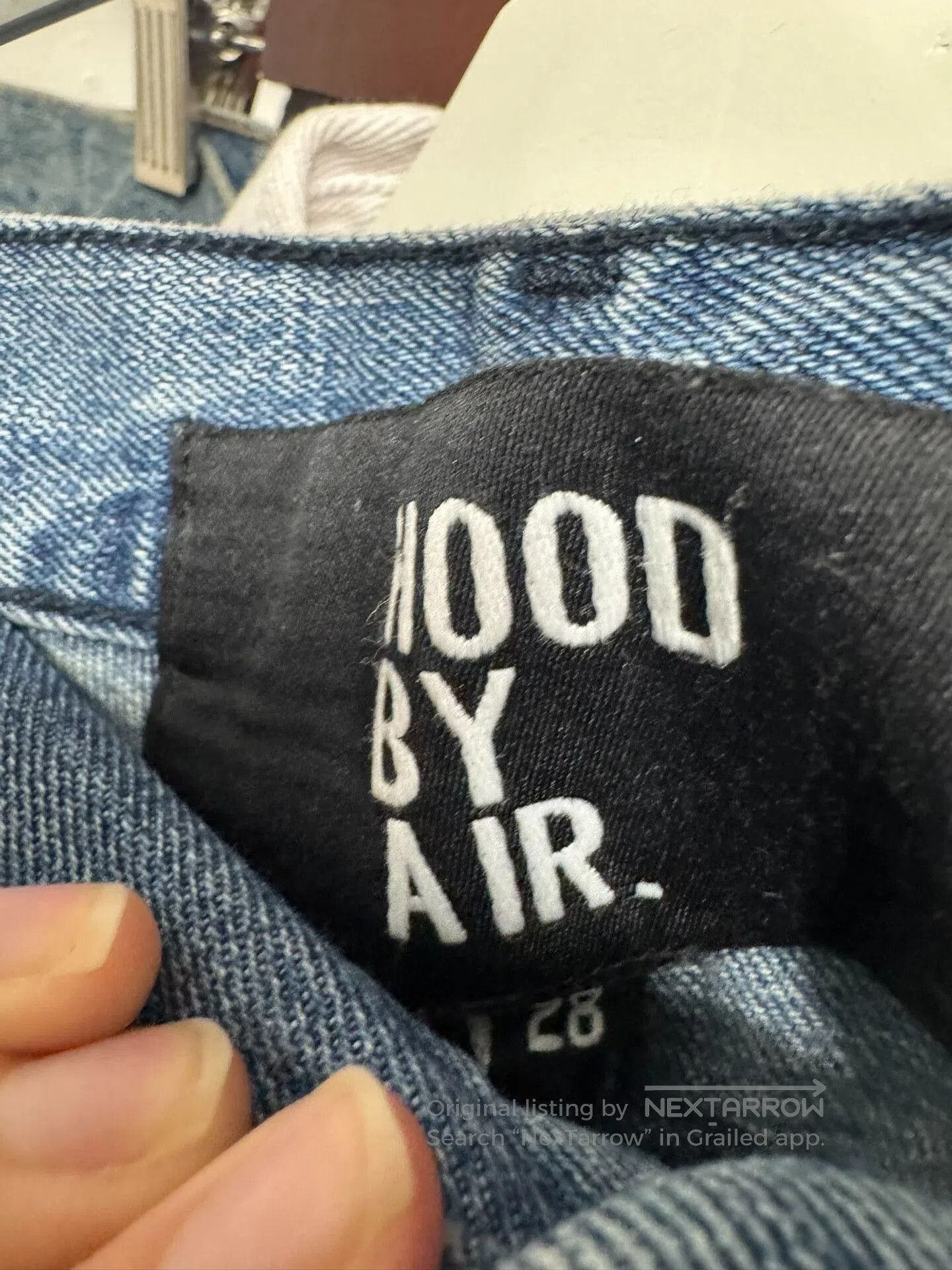 Hood By Air blue shredder zip jeans with distressed details. Size US 28 / EU 44 - 4 Thumbnail