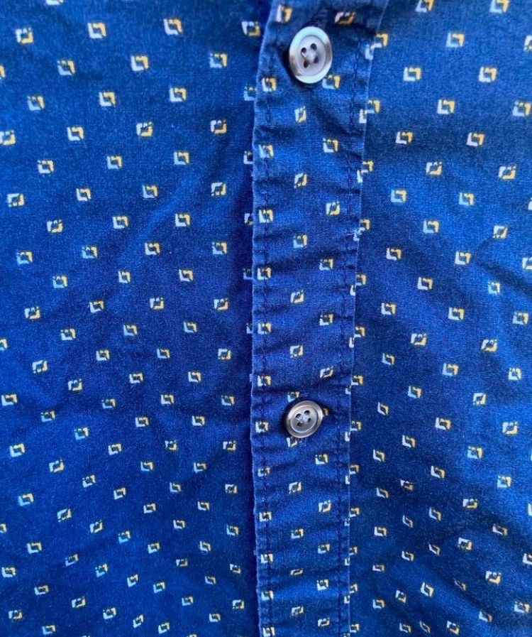 Liz Claiborne Claiborne Blue Polka Dot Button-Down Shirt Size US L / EU 52-54 / 3 - 6 Thumbnail