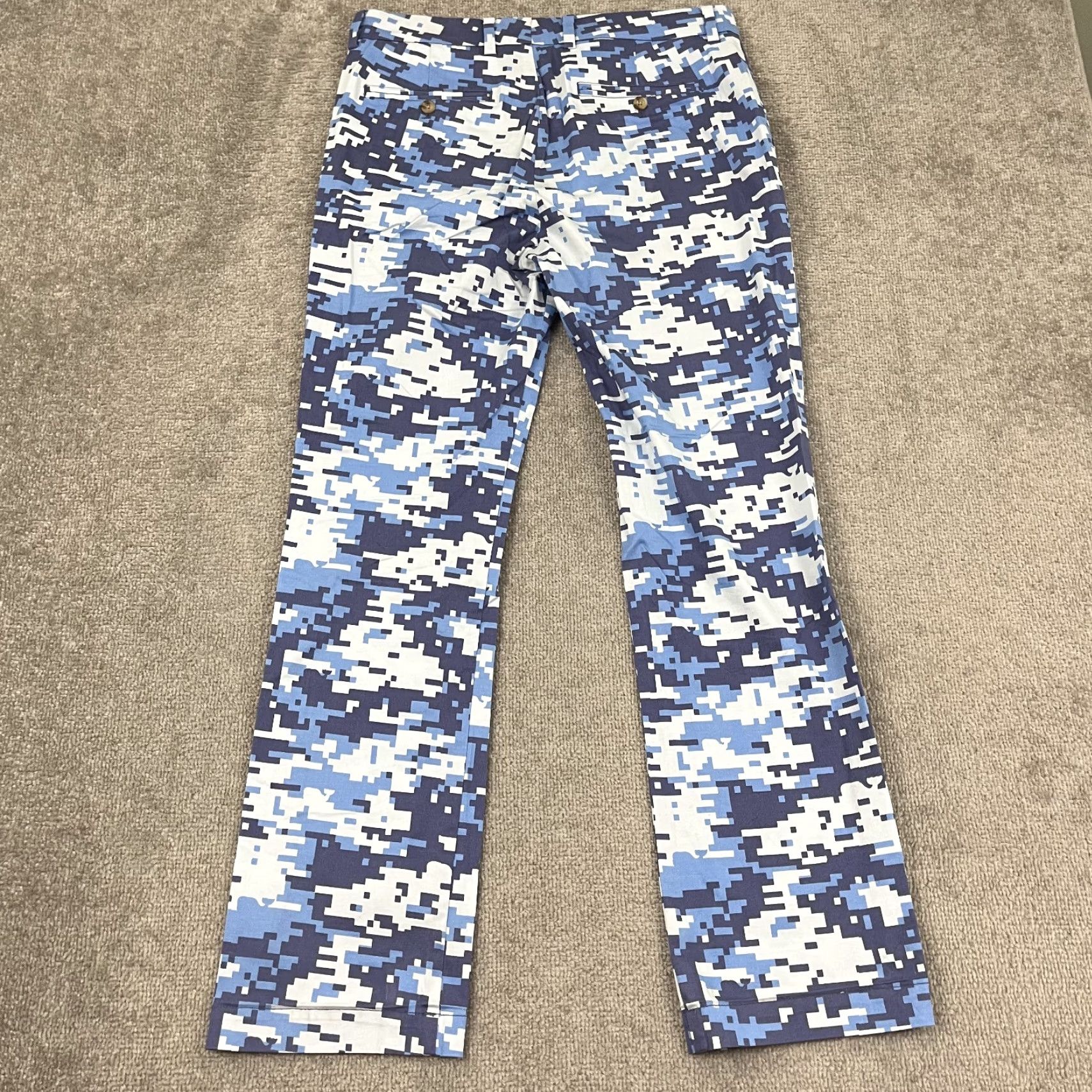 Vineyard Vines VINEYARD VINES Breaker Chino Pants Mens 34x32 Slim Fit Blue Digital Camo Print Classic Outdoor Preppy Size US 34 / EU 50 - 5 Thumbnail