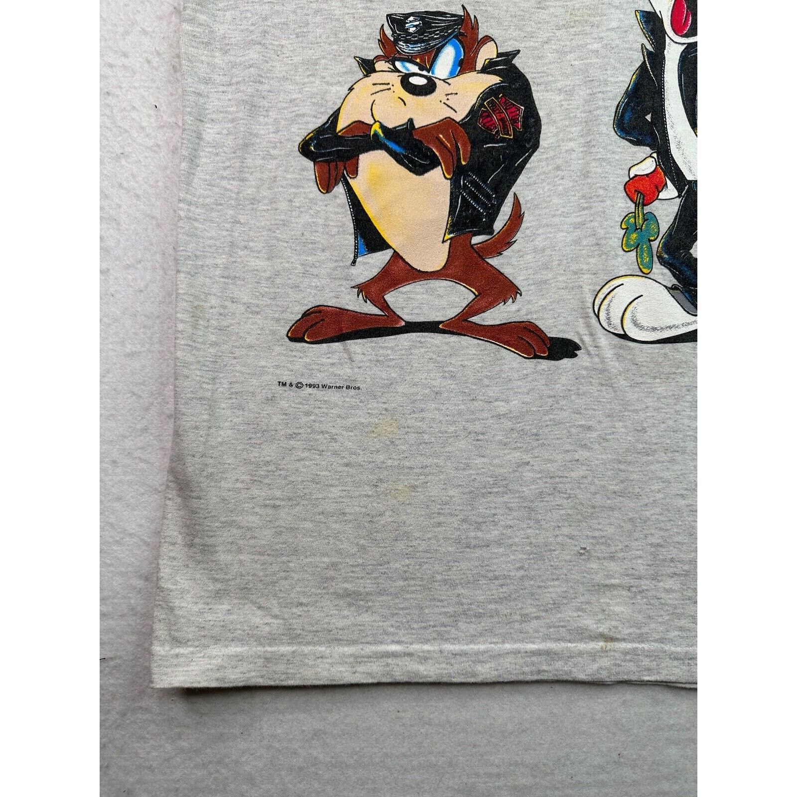 Harley Davidson VTG 1993 Harley Davidson X Looney Tunes Bugs & Taz T-Shirt Size US L / EU 52-54 / 3 - 10 Thumbnail