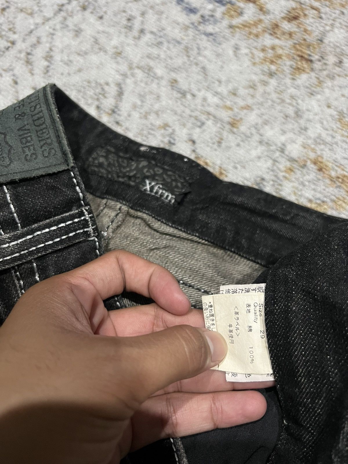If Six Was Nine Xfrm Studded Swarovski Mudwash Flared Jeans Size US 30 / EU 46 - 8 Thumbnail