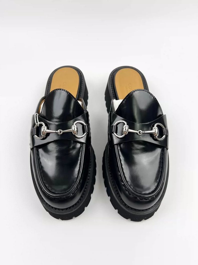 Gucci Gucci Leather SlipOn Loafers with Horsebit-2505 Size US 5 / EU 37 - 3 Thumbnail