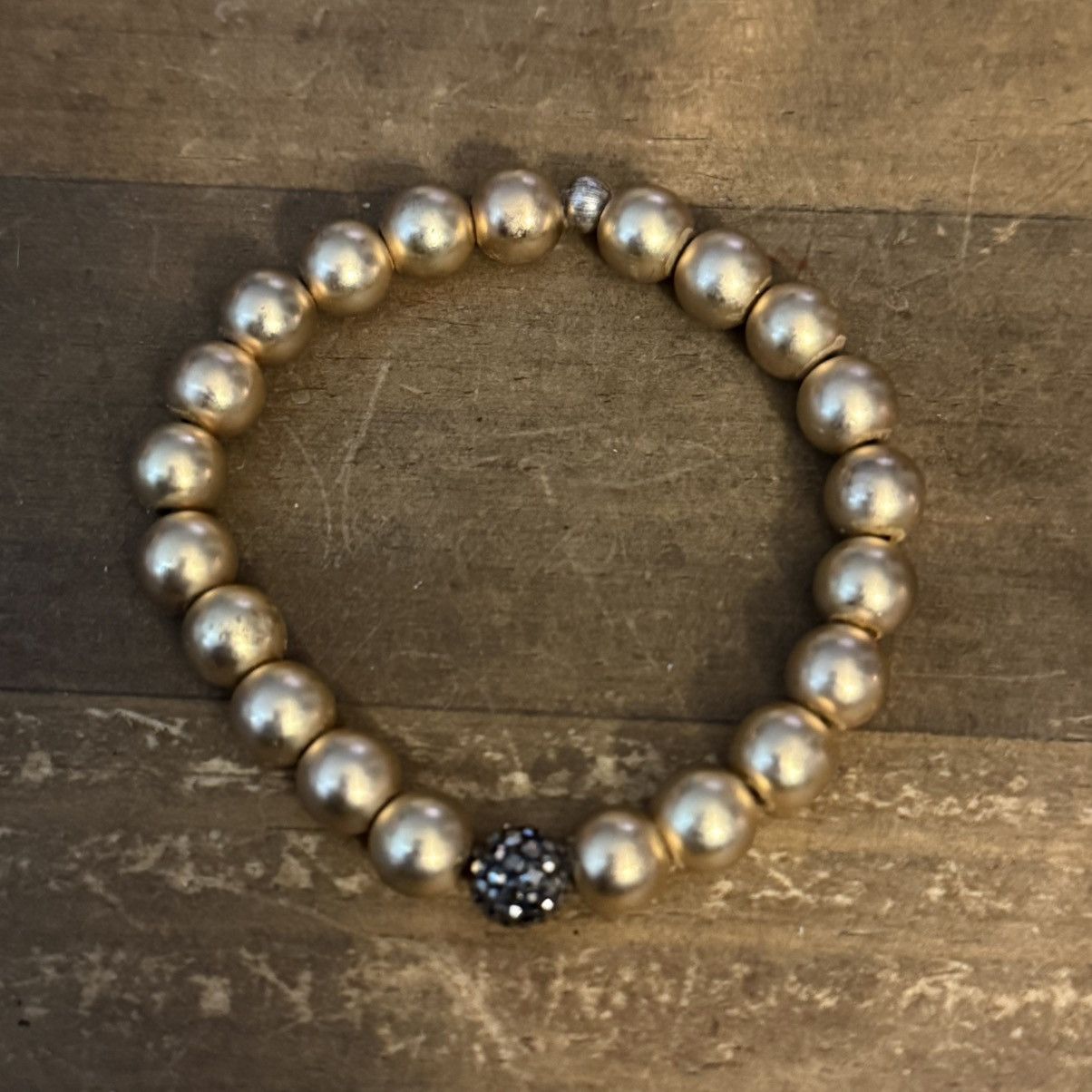 Other Metallic and hematite stackable beaded stretch bracelets Size ONE SIZE - 8 Thumbnail
