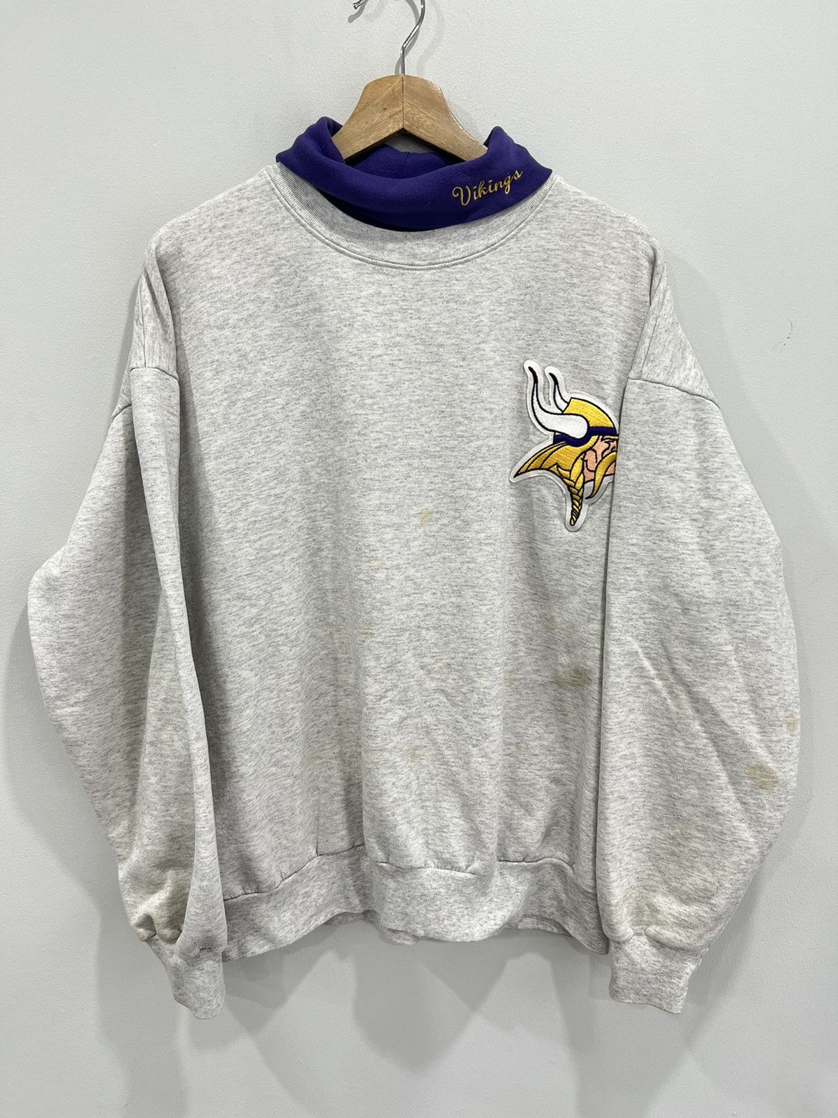 Vintage Vintage Minnesota Vikings Turtleneck sweater Size US XL / EU 56 / 4 - 1 Thumbnail