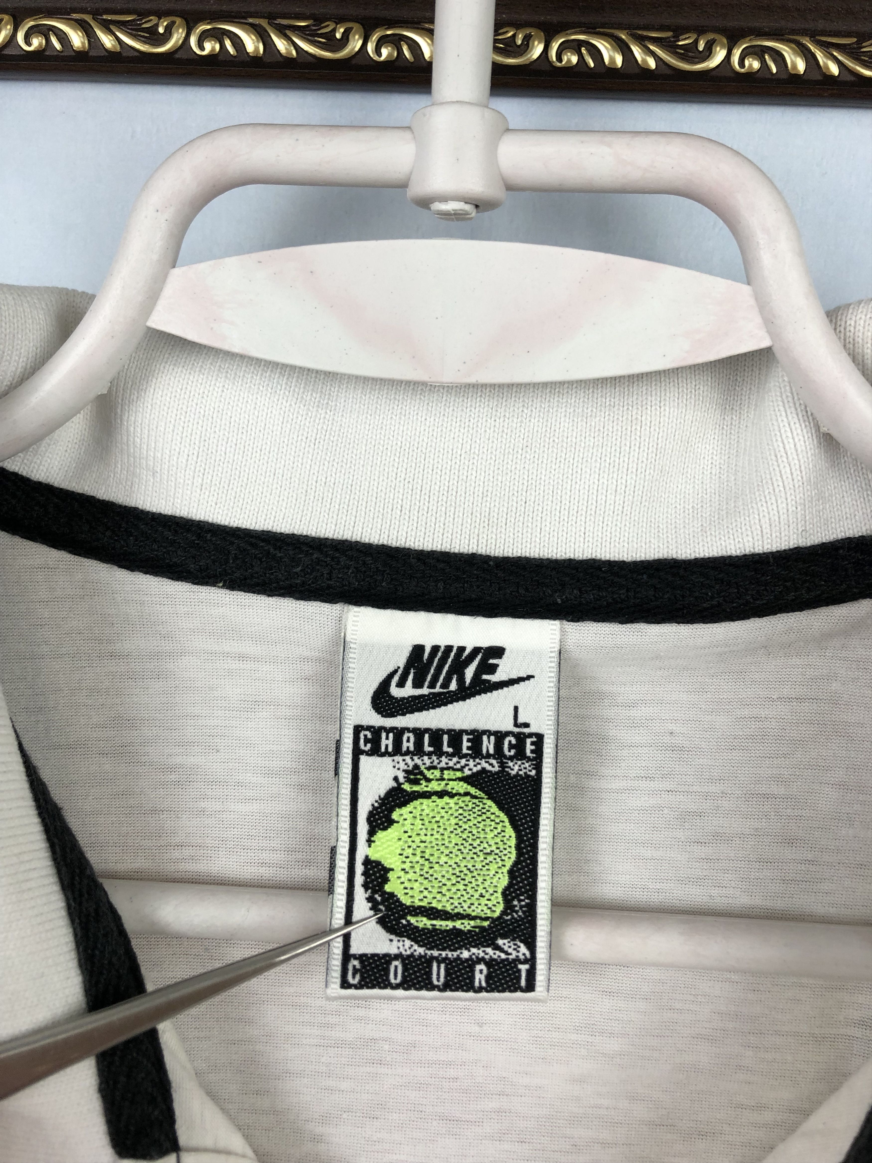 Nike × Vintage Vintage 90's Nike Court Andre Agassi Tennis Shirt Jersey Size US L / EU 52-54 / 3 - 10 Thumbnail