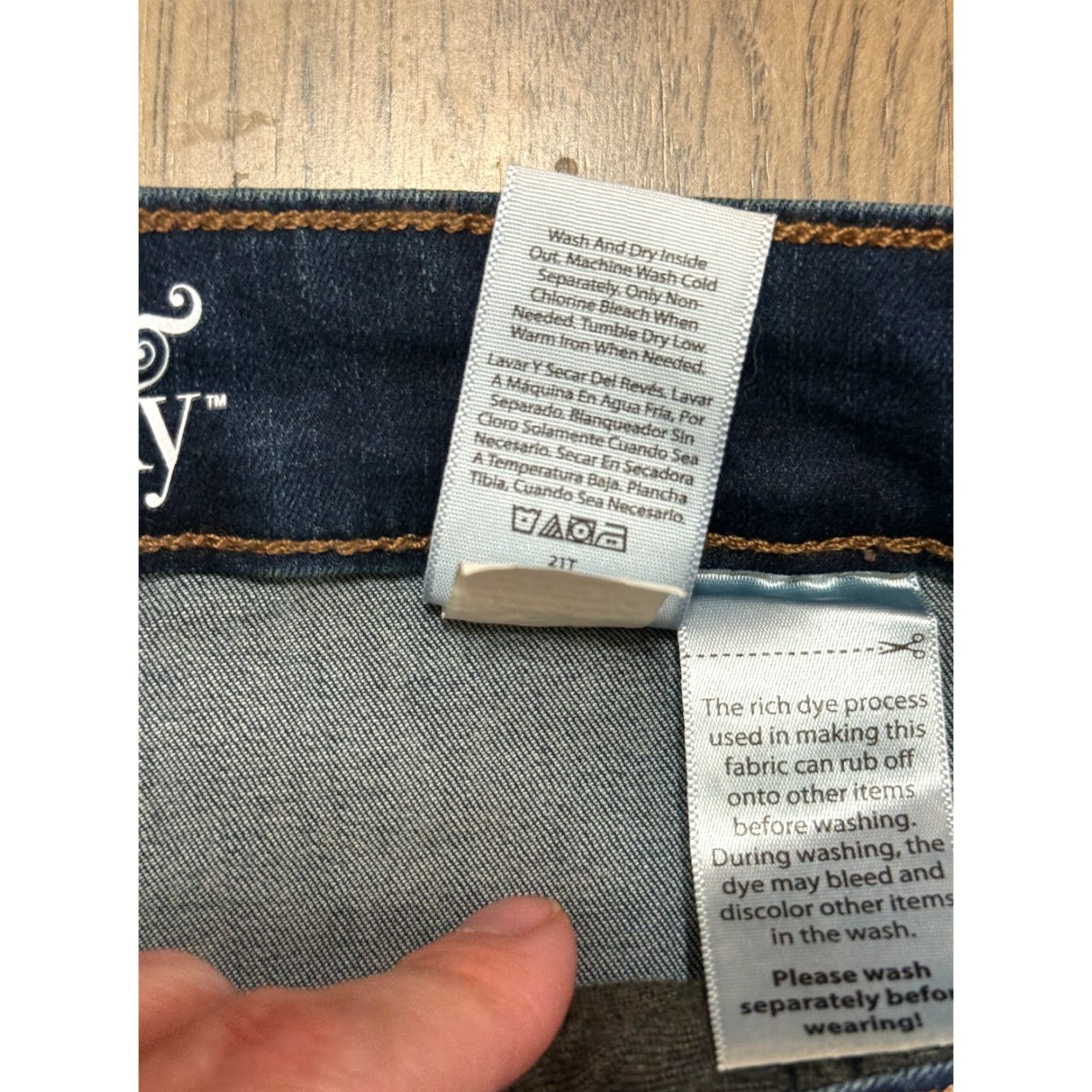 Vintage Terra & Sky Jeans Women 16W Blue Denim Bootcut 45" Inseam 32" Regular Rise High 10.5+ 5-Pocket Zip Size 38" / US 16 / IT 52 - 5 Thumbnail