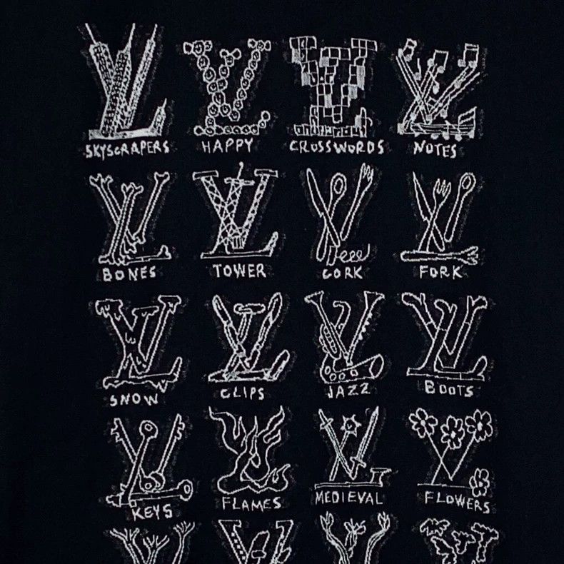Louis Vuitton Louis Vuitton Black logo monogram embroidered cotton crewn Size US M / EU 48-50 / 2 - 4 Thumbnail