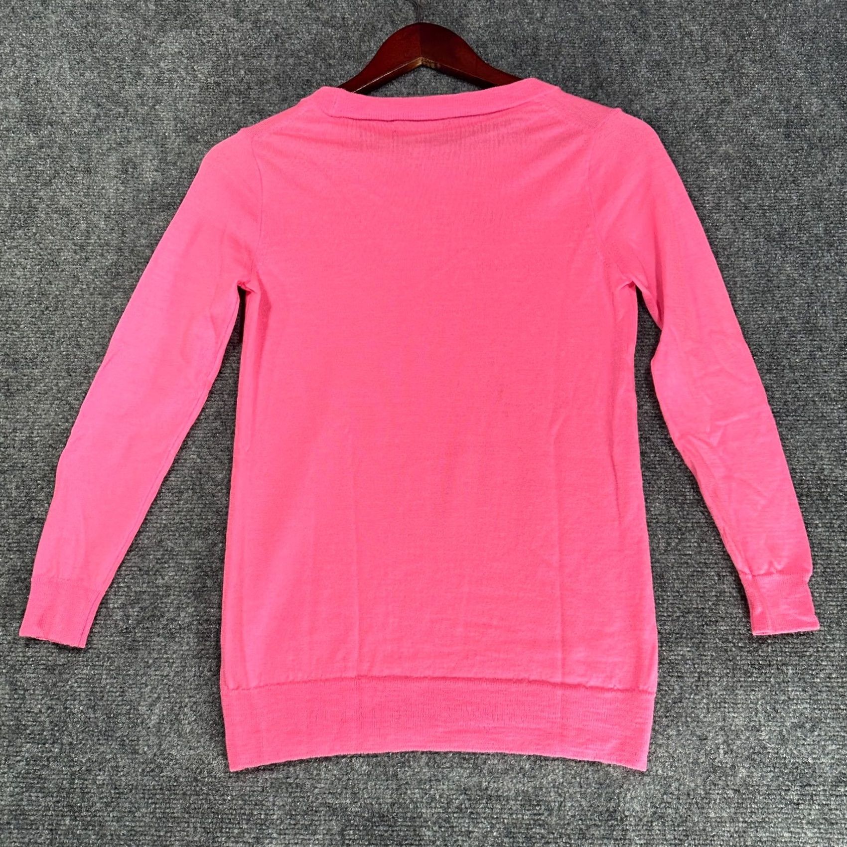 J.Crew J.CREW Sweater Women XS Pink Cotton Long Sleeve Ribbed Hem Pullover Crewneck Knit Top Short Description Size XS / US 0-2 / IT 36-38 - 6 Thumbnail