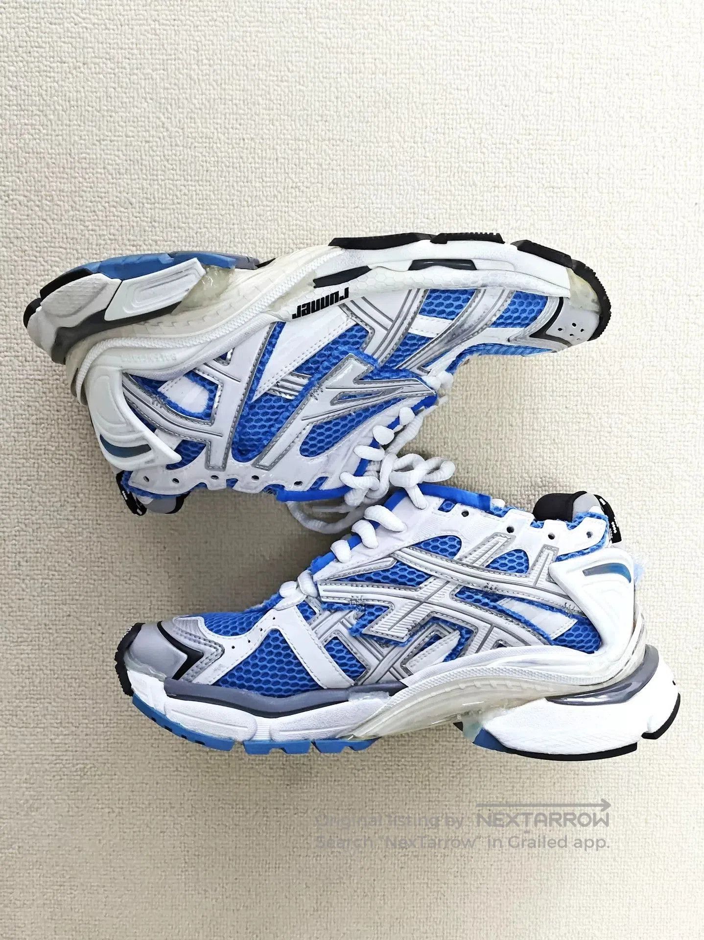 Balenciaga balenciaga runner sneakers in blue and white. Size US 7.5 / EU 40-41 - 2 Thumbnail