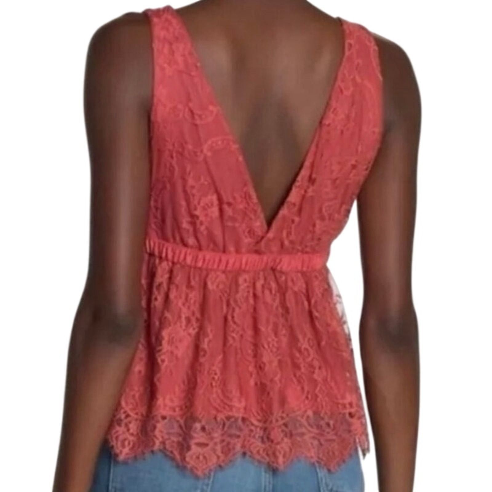 Free People FREE PEOPLE Chante Lace Babydoll Tank Frenchie Kiss Size XL Size XL / US 12-14 / IT 48-50 - 4 Thumbnail