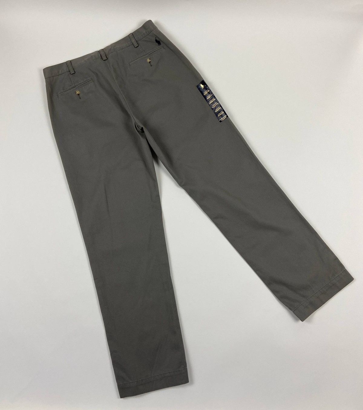 Polo Ralph Lauren Vintage Preston Pant Grey ChinoTrousers Cotton Classic Pants Size US 34 / EU 50 - 2 Thumbnail