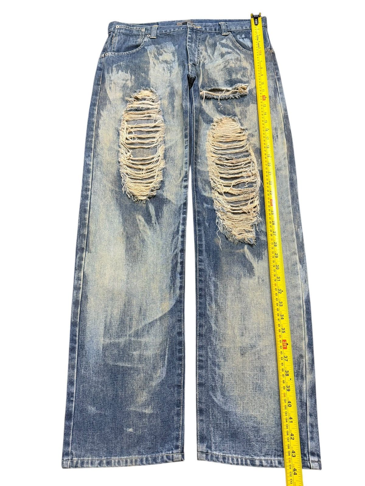 Kapital Vintage Japanese Blue Faded Wash Bleached Style Distressed Size US 36 / EU 52 - 13 Thumbnail