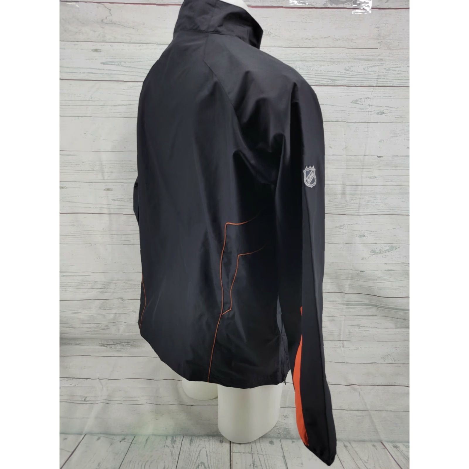 Reebok Mens Medium Flyers Reebok Windbreaker Embroidered Logo Patch Pockets Zip Jacket Black Size US M / EU 48-50 / 2 - 6 Thumbnail