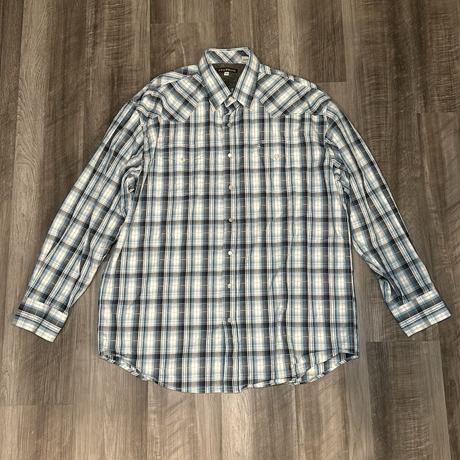 Stetson Stetson Western Long Sleeve Pearl Snap Button - 2XL Size US XXL / EU 58 / 5 - 2 Thumbnail