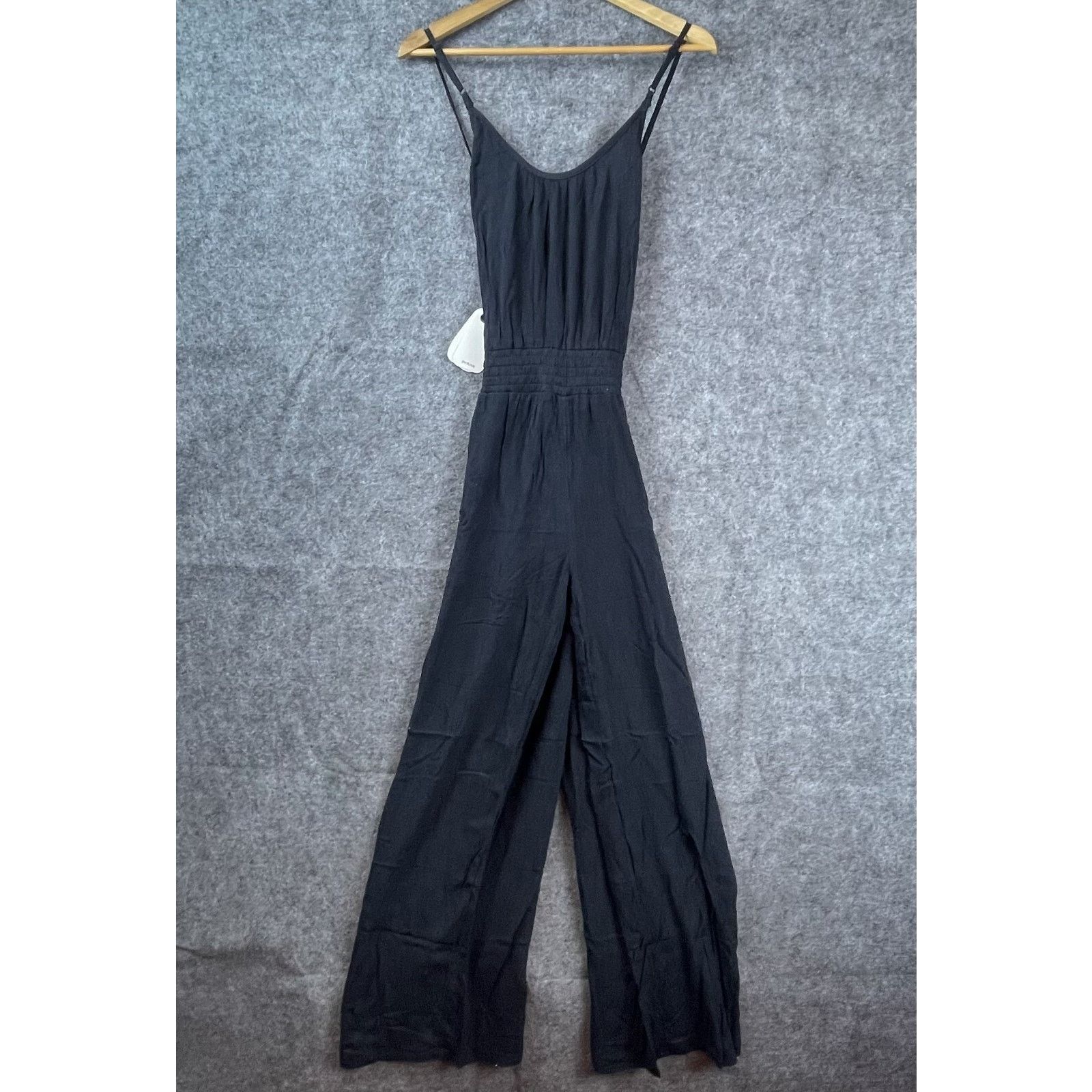 Prana Prana Fernie Wide Leg Jumpsuit Medium Black LIghtweight Size 30" / US 8 / IT 44 - 2 Thumbnail