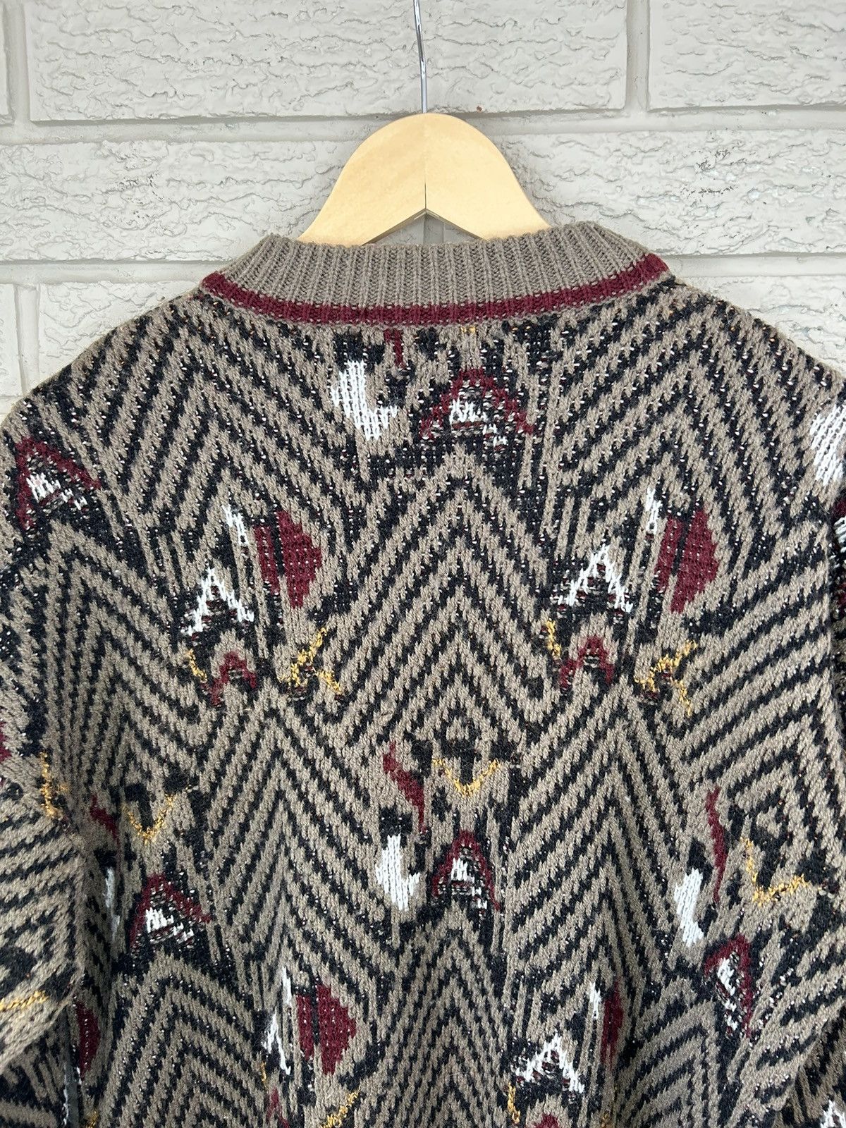 Vintage Vintage 90s Italian Brown Wool Knit Size US M / EU 48-50 / 2 - 6 Thumbnail