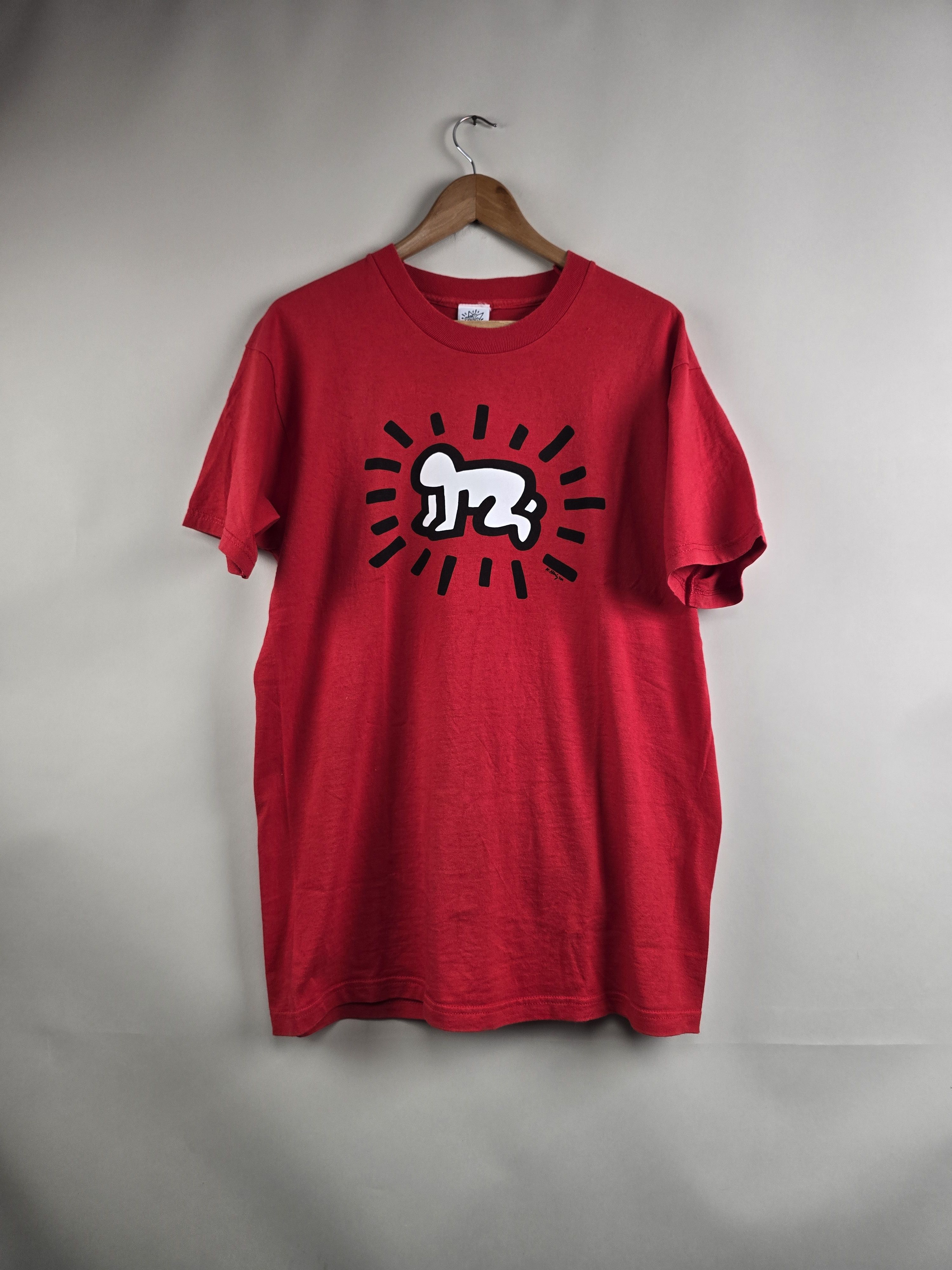 Keith Haring × Vintage 80s Keith Haring Baby Pop Shop Art Tee L 21" 31" Size US L / EU 52-54 / 3 - 4 Thumbnail