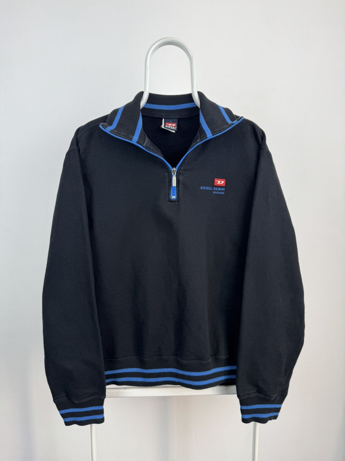 Diesel Vintage Diesel 1/3 Zip Pullower Made in Greece Size US L / EU 52-54 / 3 - 1 Thumbnail