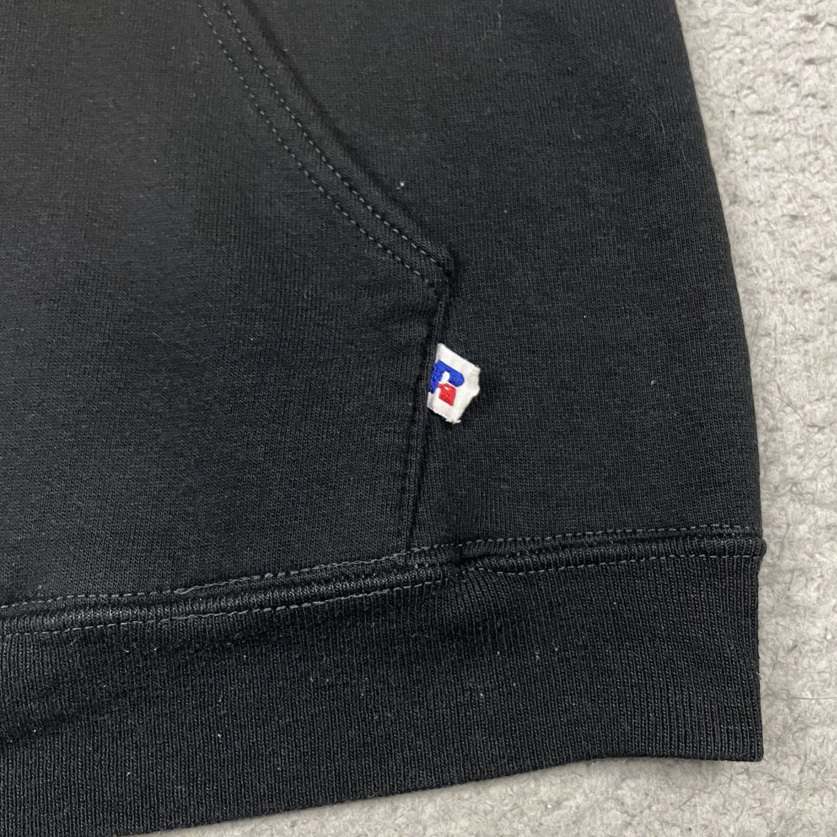 Russell Athletic VINTAGE Russell Athletic Hoodie Mens Black Sweatshirt Adult M 80s Monticello College Uni Fraternity 1980s 90s Men Size US M / EU 48-50 / 2 - 4 Thumbnail