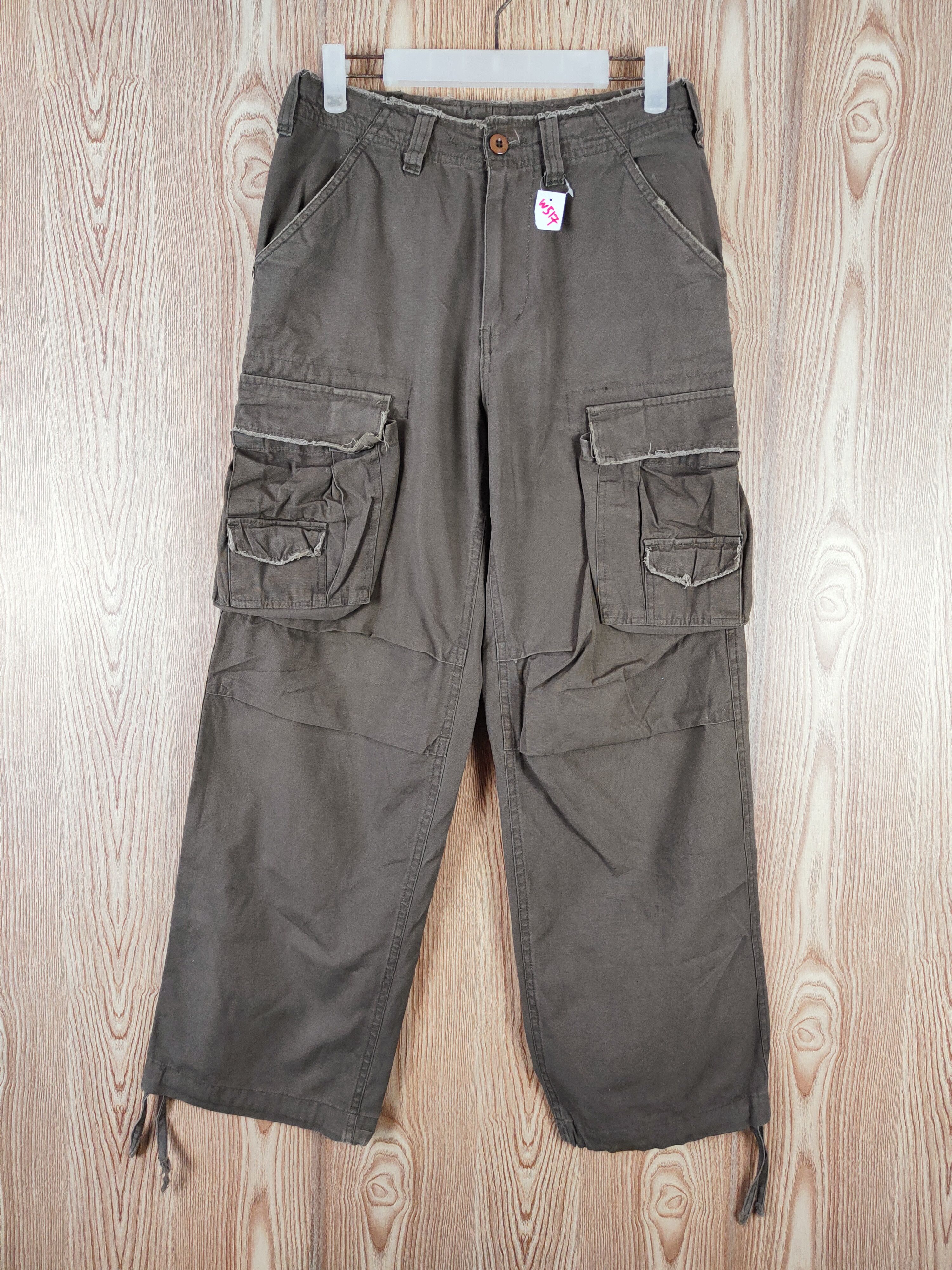 Japanese Brand Bobs Olive Multipocket Tactical Cargo Pants #W517 Size US 28 / EU 44 - 1 Thumbnail