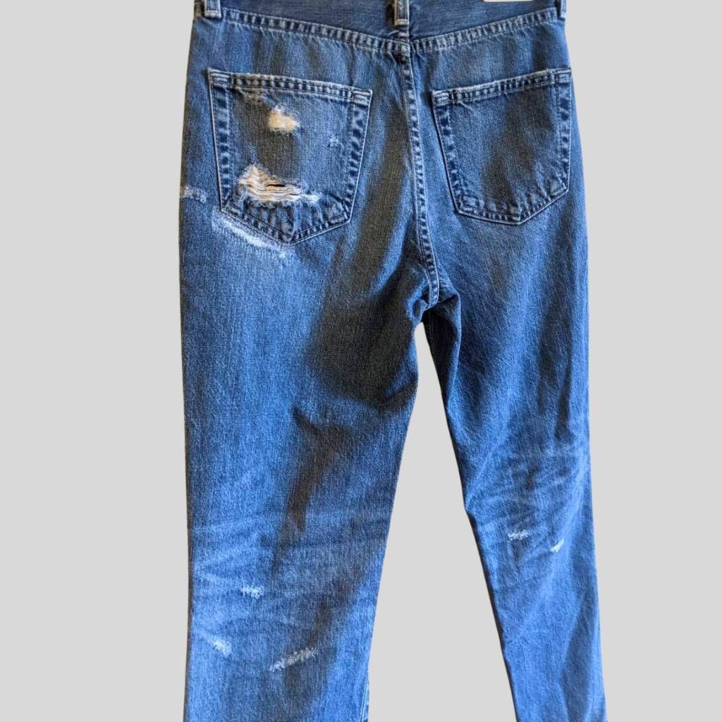 AG Adriano Goldschmied AG-ED Phoebe Vintage Jeans 25R High Rise Tapered Distressed 100% Cotton Size 25" / US 0 / IT 36 - 11 Thumbnail