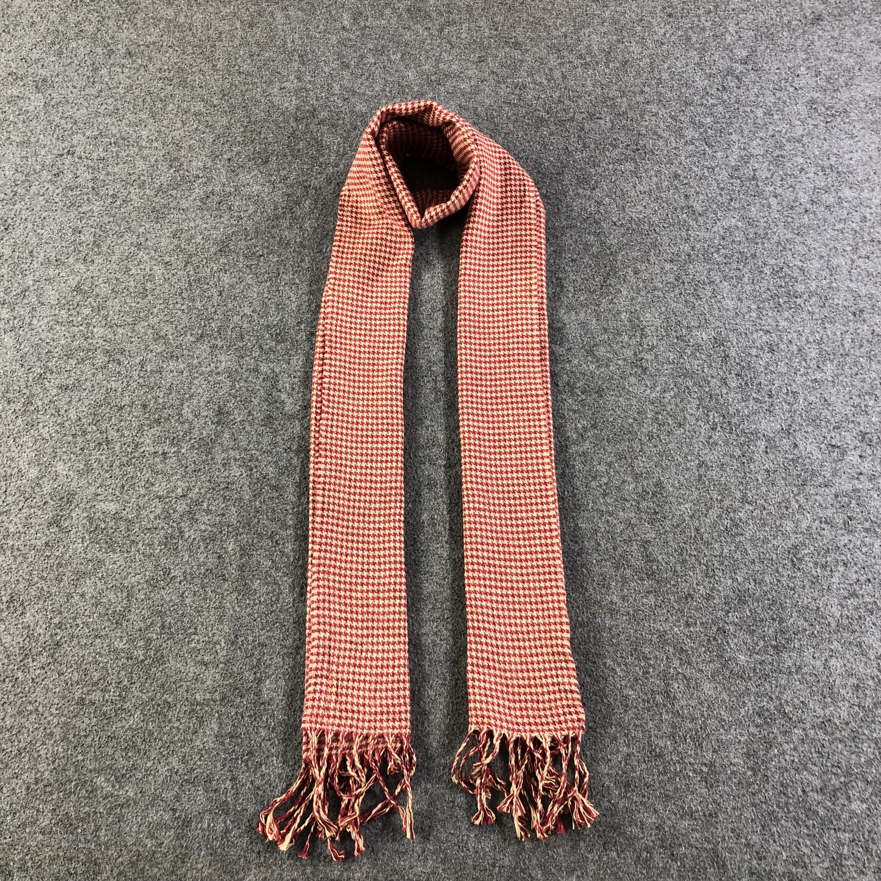 Ralph Lauren Ralph Lauren Houndstooth Cotton Scarf Muffler V1297 Size ONE SIZE - 1 Thumbnail