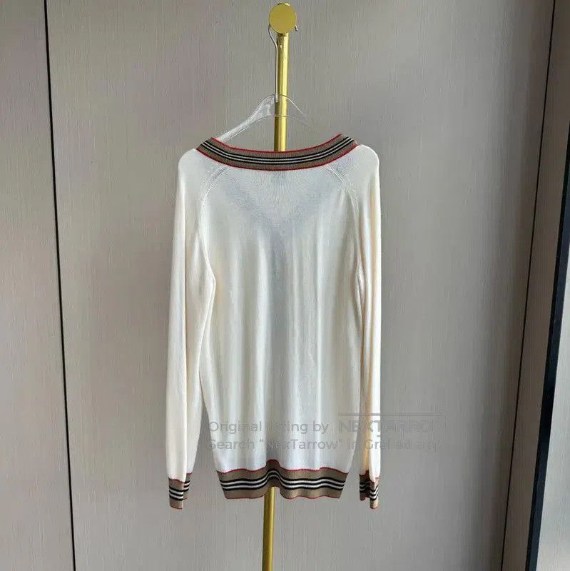 Burberry Burberry White Wool Cardigan for Women. Size XXS / US 00 / IT 34 - 2 Thumbnail