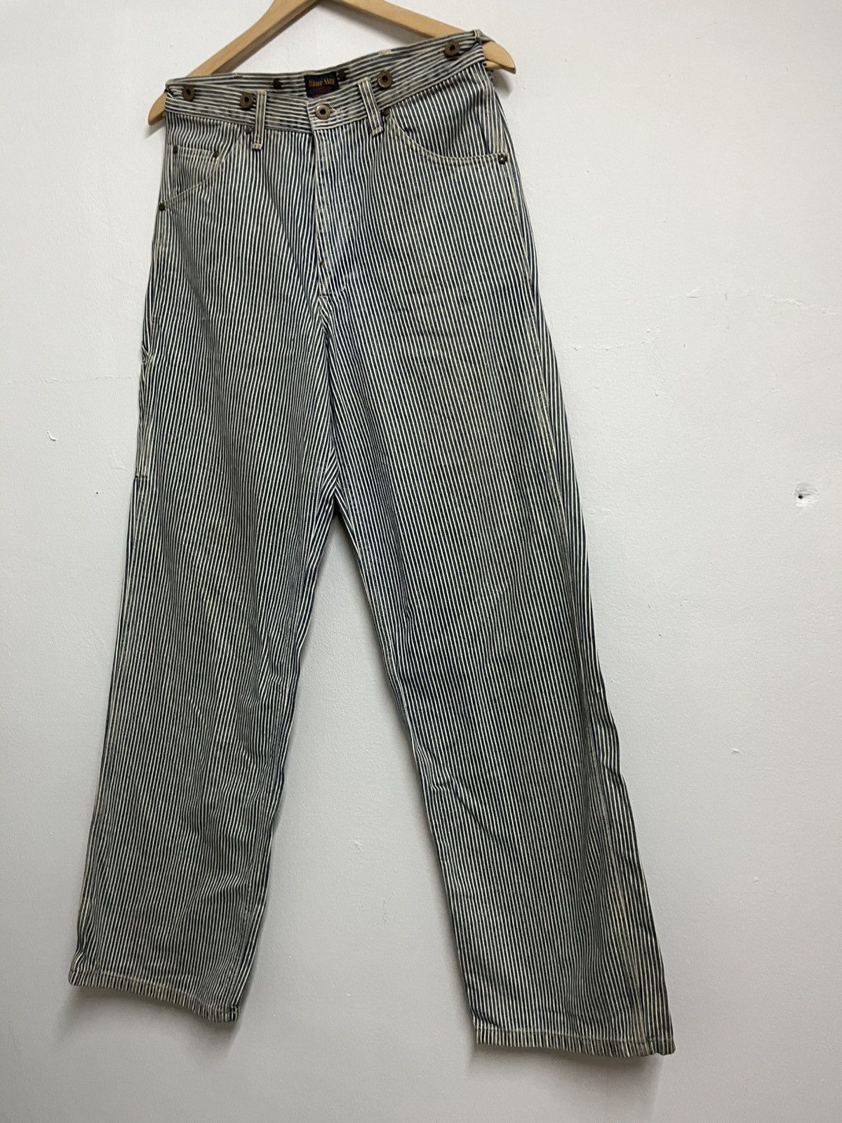 Le Grande Bleu (L.G.B.) Blue Way Workwear Hickory Denim Size US 30 / EU 46 - 3 Thumbnail