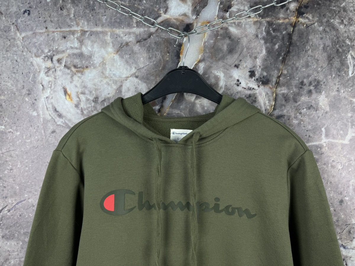 Champion Champion Men’s Hoodie Olive Green Logo Pullover Sweatshirt Size US S / EU 44-46 / 1 - 2 Thumbnail