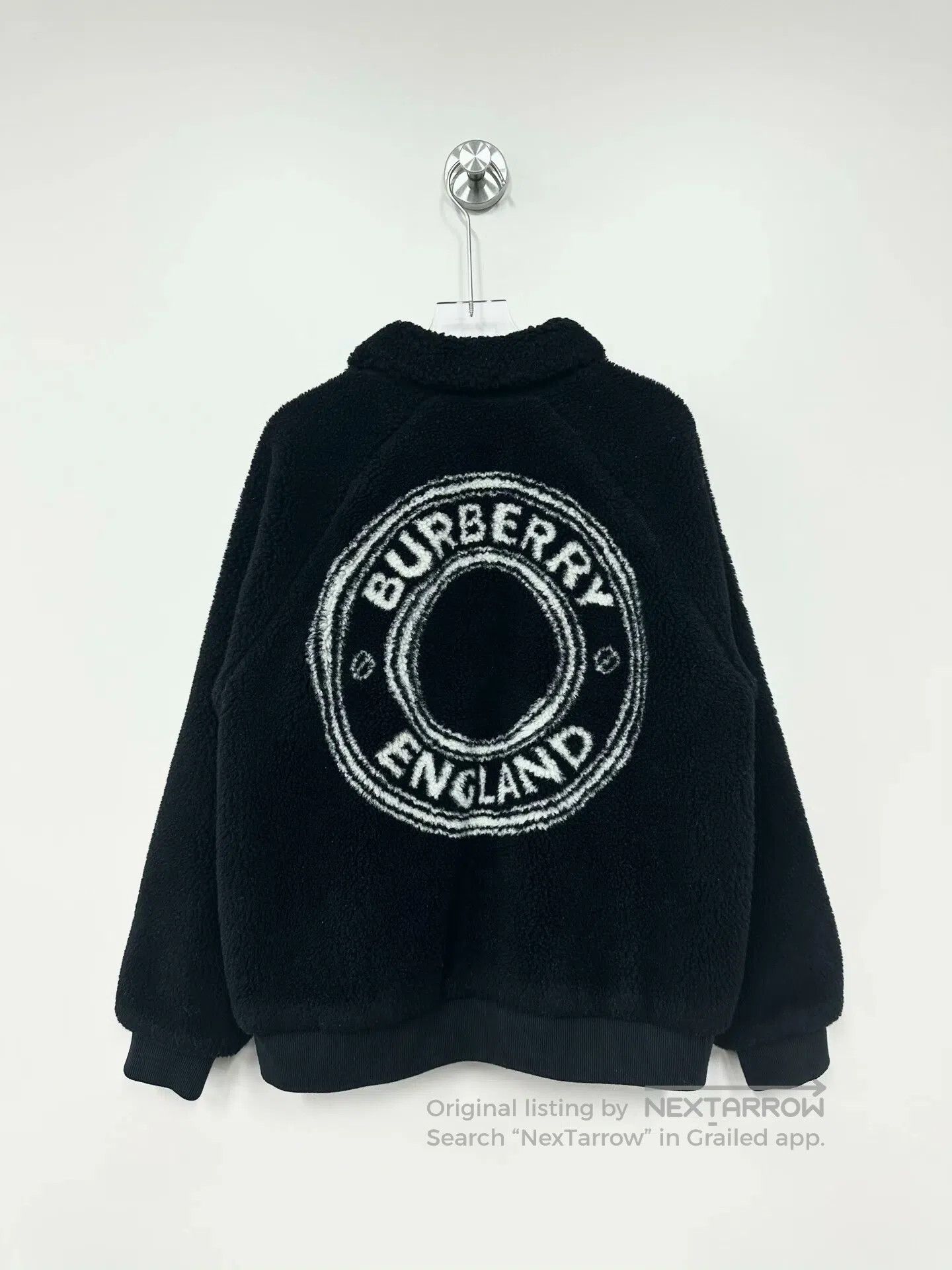 Burberry Burberry Black Back Letter Logo Zipper Teddy Fleece Jacket Size XS / US 0-2 / IT 36-38 - 2 Thumbnail