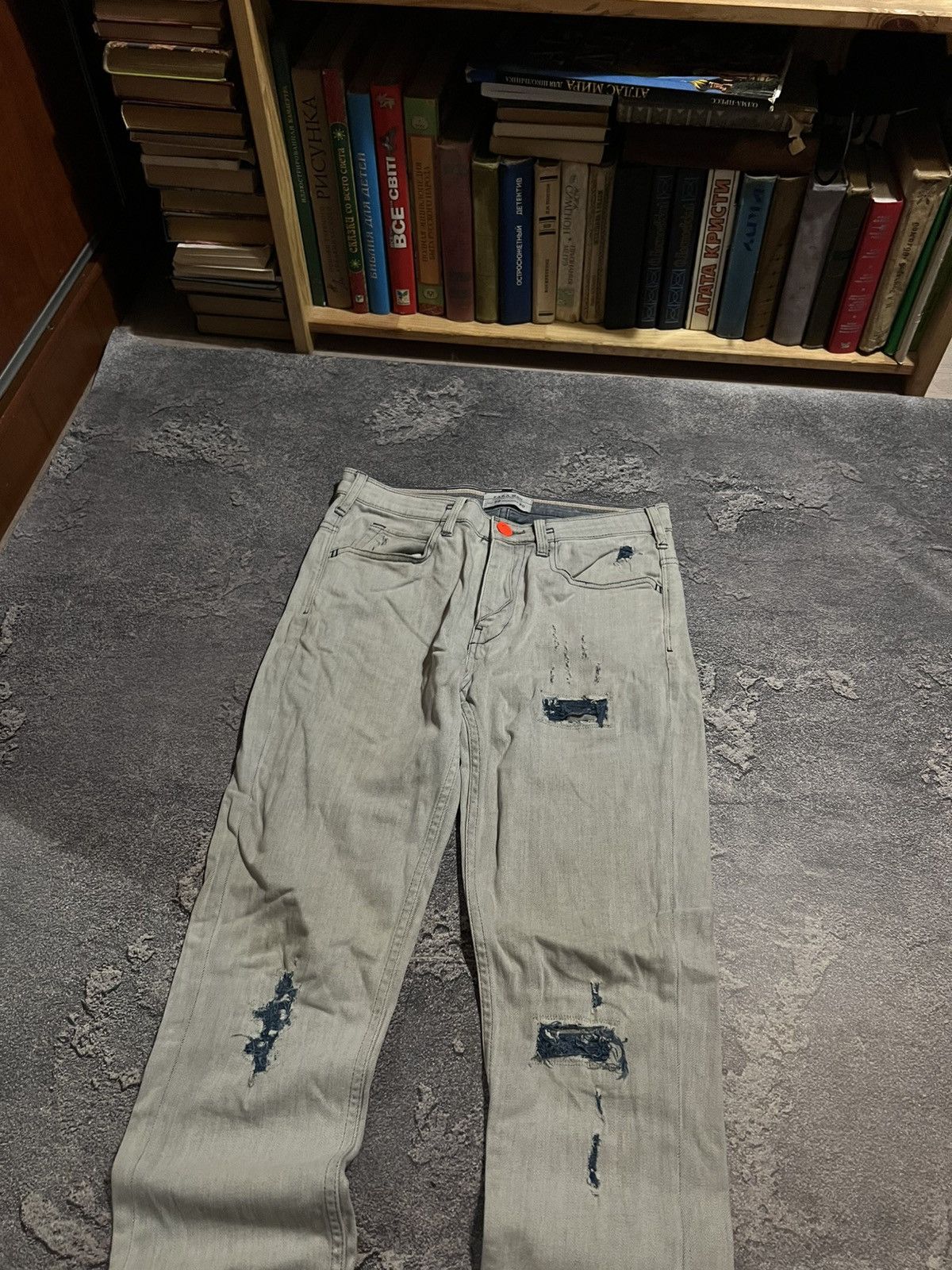 Japanese Brand Y2K Number Nine Style White Skinny / Glamour Vintage Jeans Size US 30 / EU 46 - 2 Thumbnail