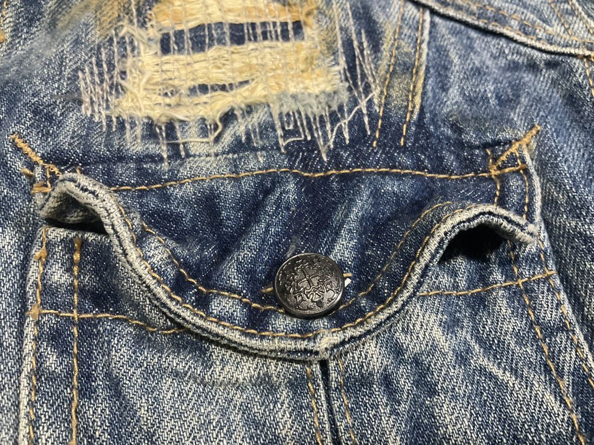 14th Addiction × If Six Was Nine × Le Grande Bleu (L.G.B.) 🔥Y2K Archived Midas Boro Mud Wash Denim Jacket Size US L / EU 52-54 / 3 - 10 Thumbnail