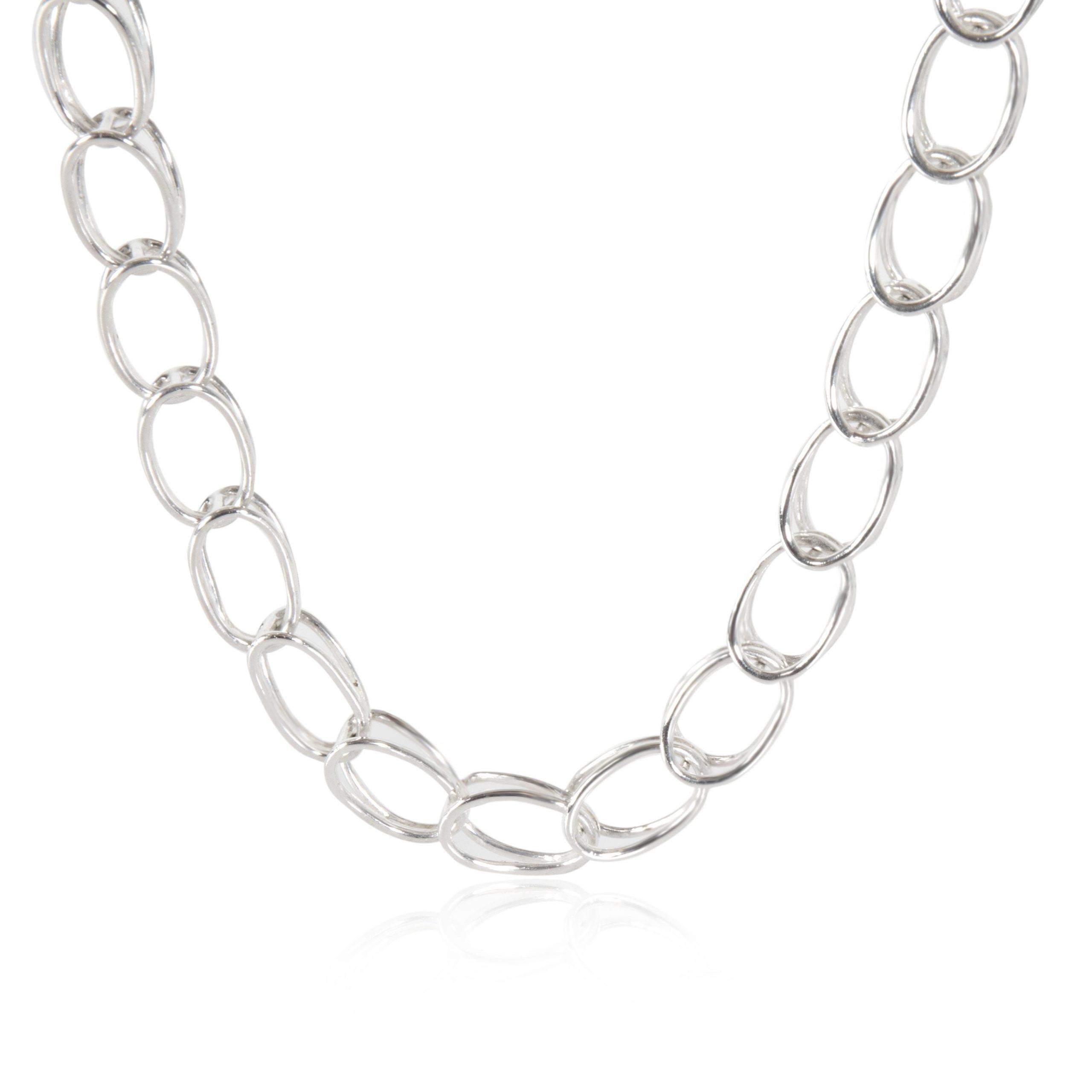 image of Tiffany Co Tiffany & Co. Paperclip Necklace In Sterling Silver, Women's