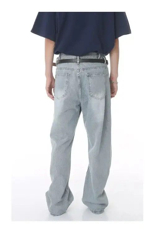 Designer Double Layer High Waist Light Blue Jean Size US 30 / EU 46 - 4 Thumbnail