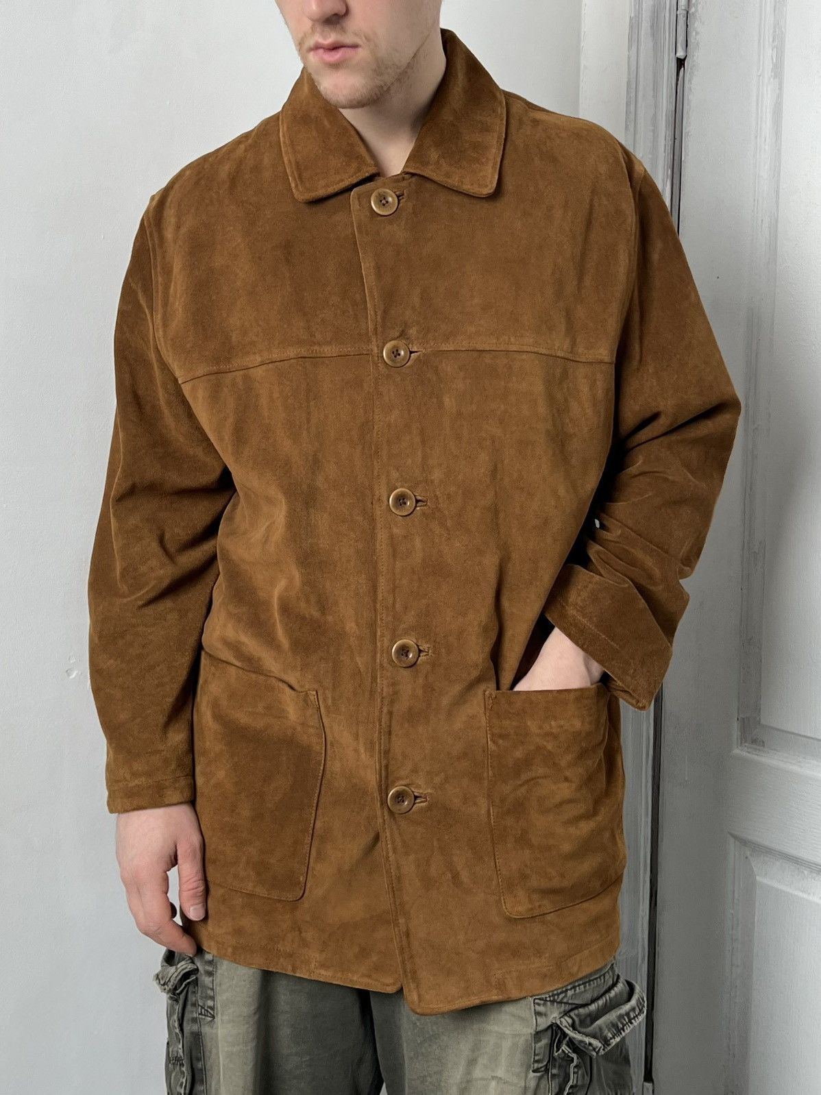 Timberland × Vintage Timberland vintage leather jacket/coat Size US M / EU 48-50 / 2 - 2 Thumbnail